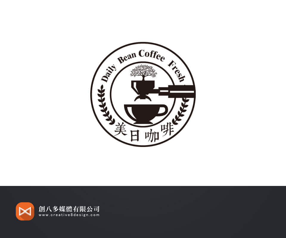 美日咖啡-LOGO設計的圖片
